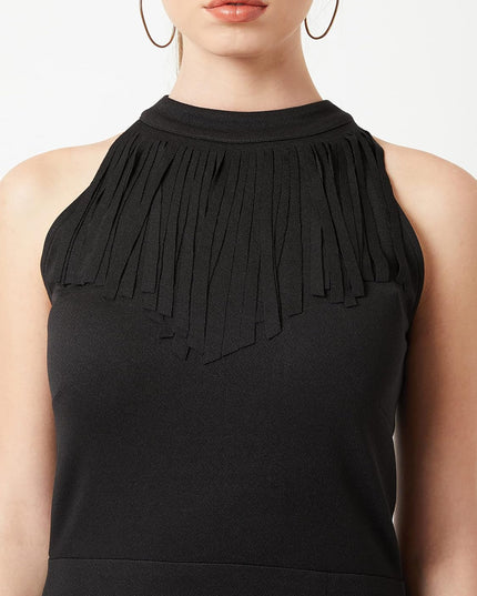 Terresa maxi-jurk met elegante halslijn