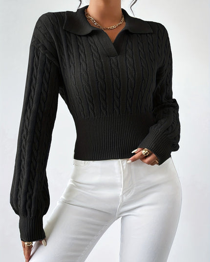 Gebreide top met col