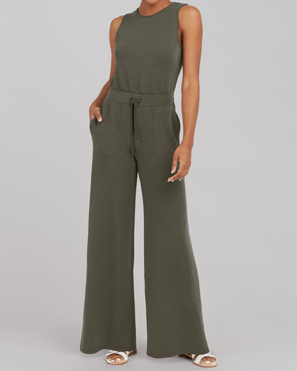 Casual crop top met wijde broek