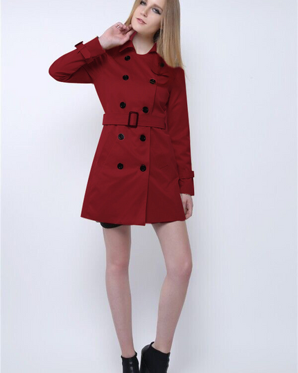 Elegante trenchcoat met een strakke pasvorm