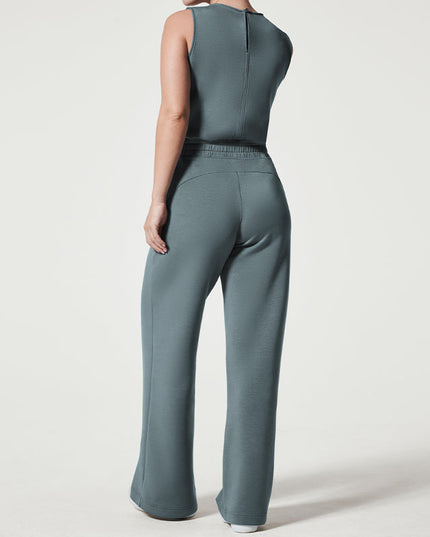 Casual crop top met wijde broek