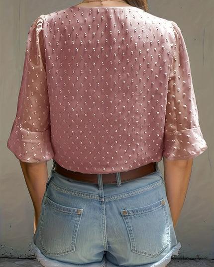 Losse blouse met lage mouwen