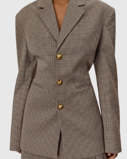 Alvan blazer met ruitmotief