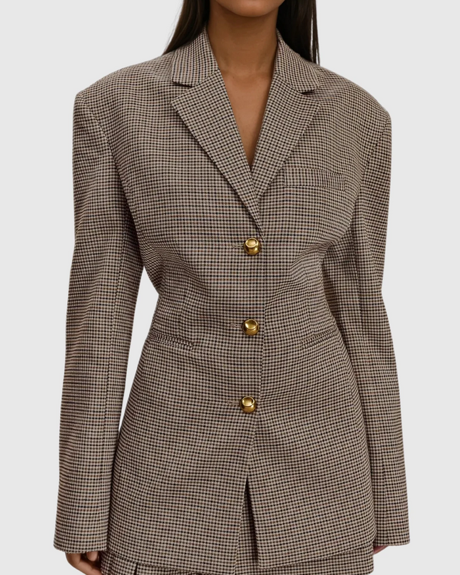 Alvan blazer met ruitmotief