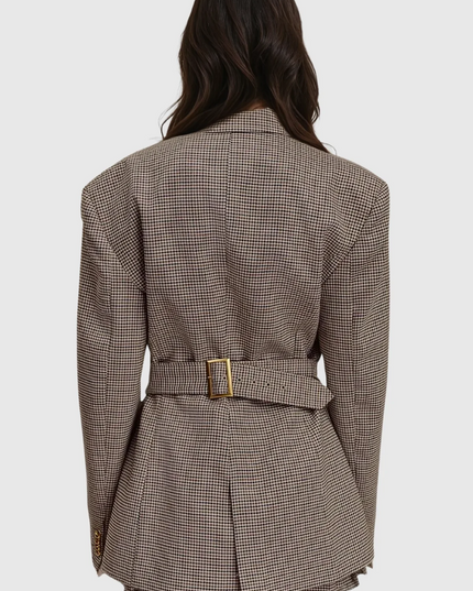 Alvan blazer met ruitmotief