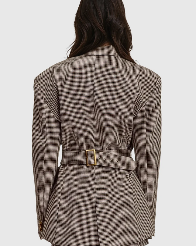 Alvan blazer met ruitmotief