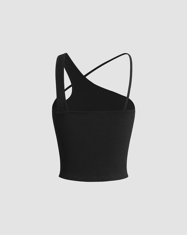 Asymmetrische halternek tanktop