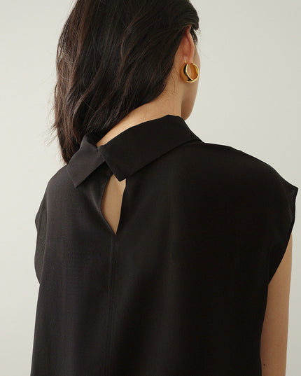Elegant dun mouwloos shirt