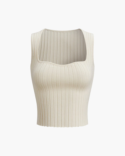 Tanktop met sweetheart-halslijn
