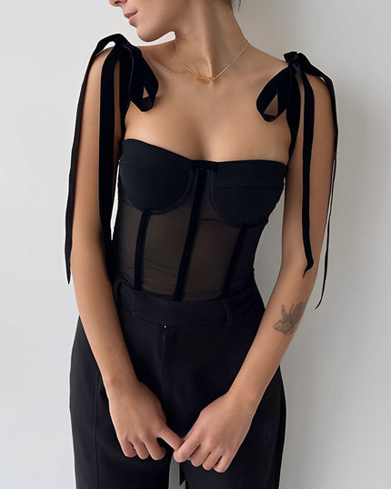 Gebonden cami crop top