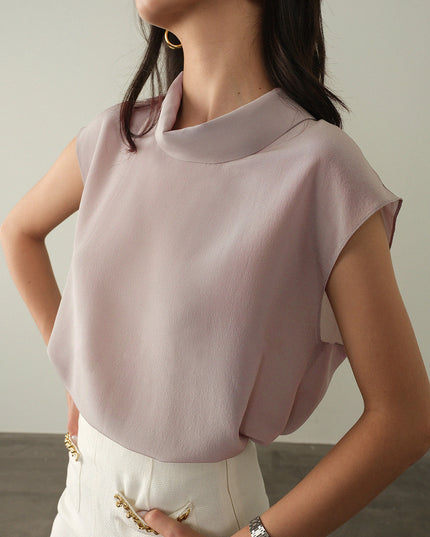 Elegant dun mouwloos shirt