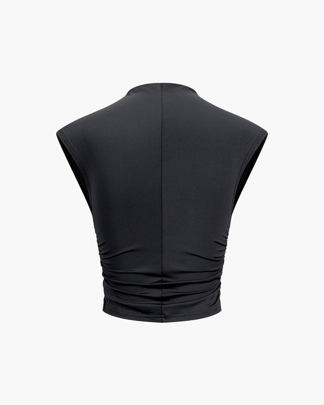 Zwarte mouwloze crop top van Andreeas