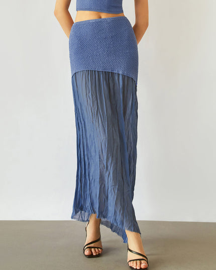 Seawind patchwork maxi-rok