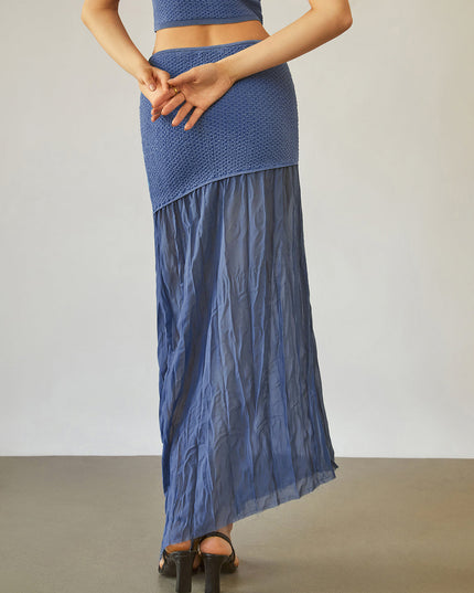 Seawind patchwork maxi-rok