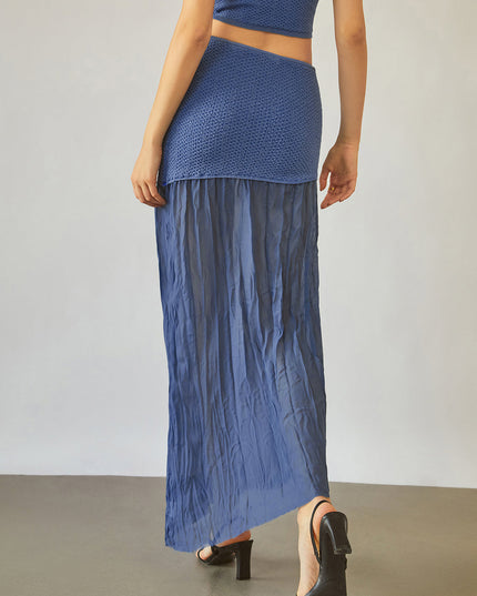 Seawind patchwork maxi-rok