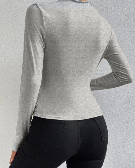 Strak shirt met lange mouwen