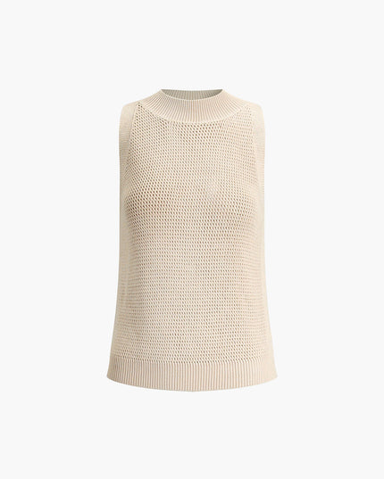 Gebreid, uitgehold, effen tanktopje