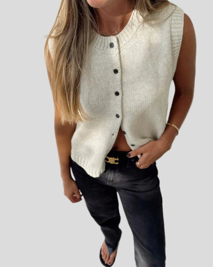 Casual vest met knoopsluiting