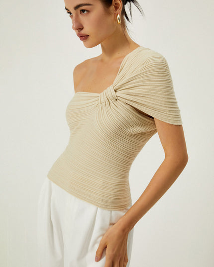 Asymmetrische top met knoop en één schouder