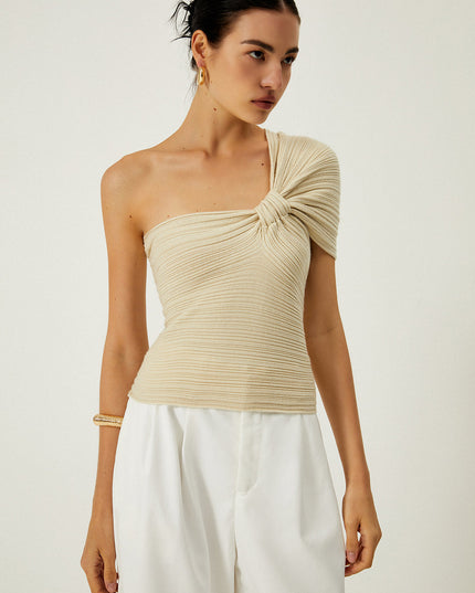 Asymmetrische top met knoop en één schouder