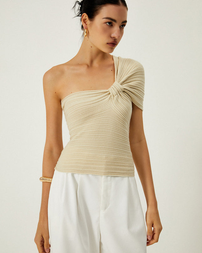 Asymmetrische top met knoop en één schouder