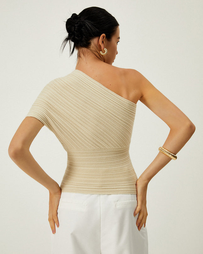 Asymmetrische top met knoop en één schouder