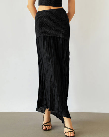 Seawind patchwork maxi-rok
