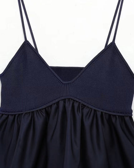 Top met strikdetail in V-hals
