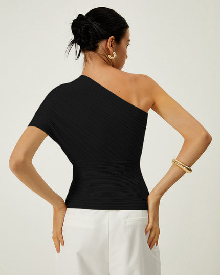 Asymmetrische top met knoop en één schouder
