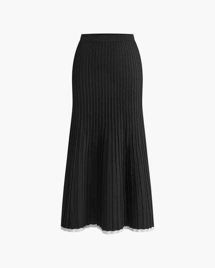 Minimalisme Arina's lange rok met topset
