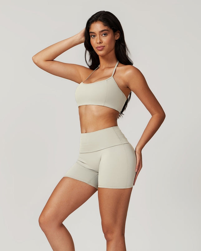 Sportieve korte halterset met shorts