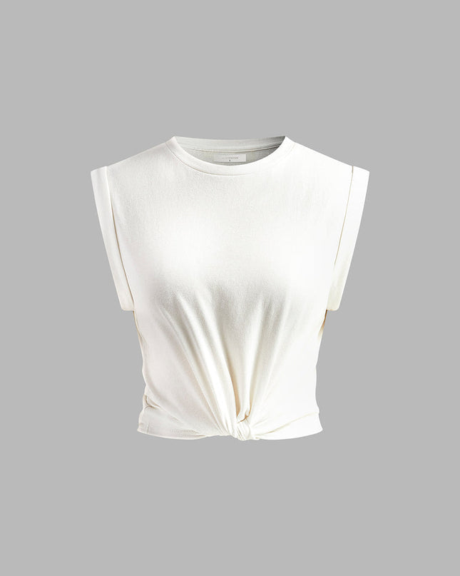 Geknoopt katoenen T-shirt