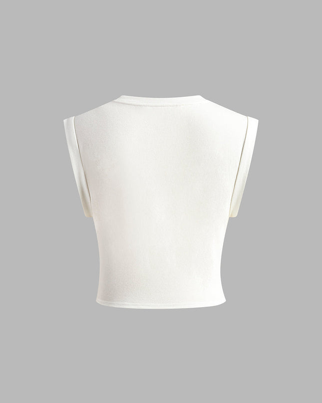 Geknoopt katoenen T-shirt