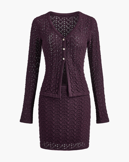 Set van een minirok en blazer van katoenmix