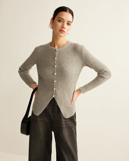 Splitvest met knoopsluiting