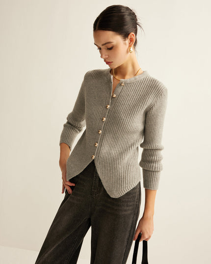 Splitvest met knoopsluiting
