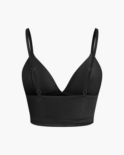 Zwarte V-hals cami top