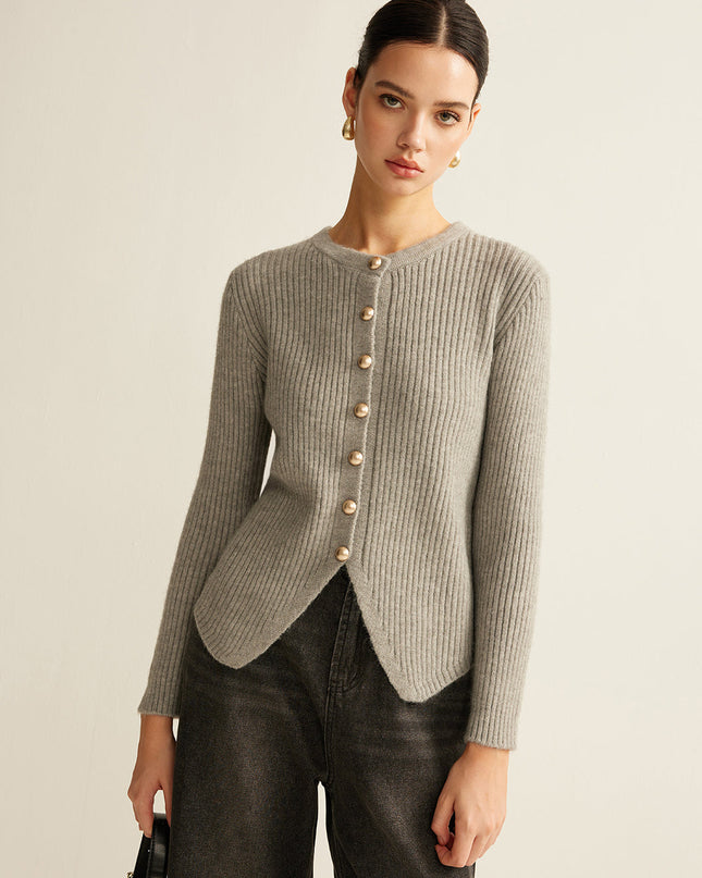 Splitvest met knoopsluiting