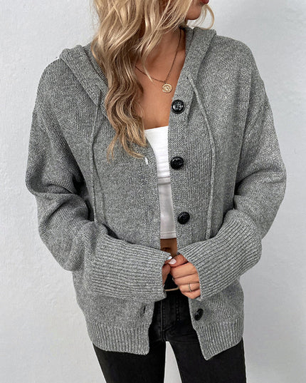 Capuchonvest met knoopsluiting