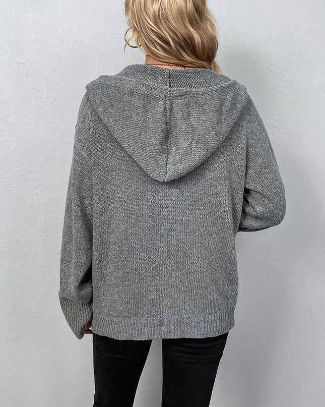 Capuchonvest met knoopsluiting