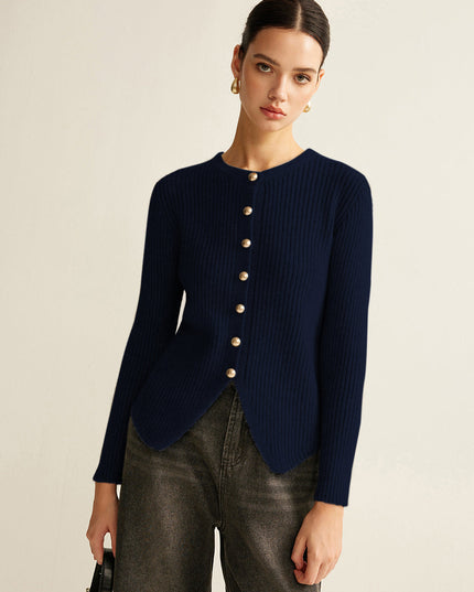 Splitvest met knoopsluiting