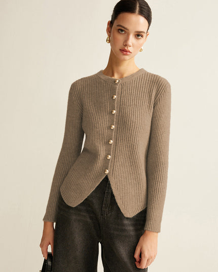 Splitvest met knoopsluiting