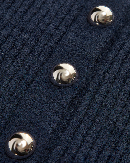 Splitvest met knoopsluiting