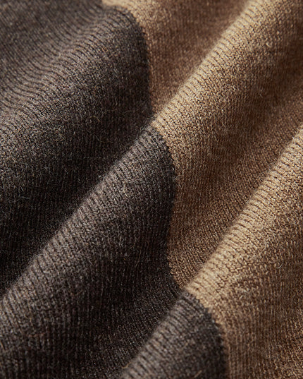 Tweekleurige slanke gebreide top