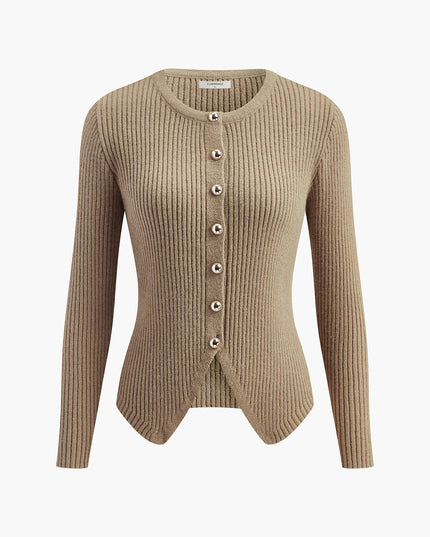 Splitvest met knoopsluiting