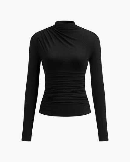 Strak shirt met lange mouwen