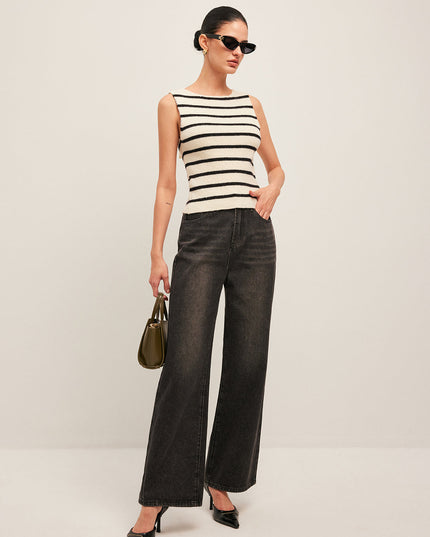 Trui-vest met strikdetail