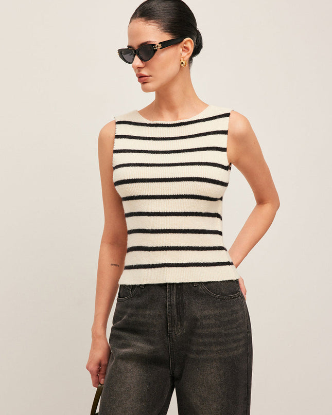 Trui-vest met strikdetail