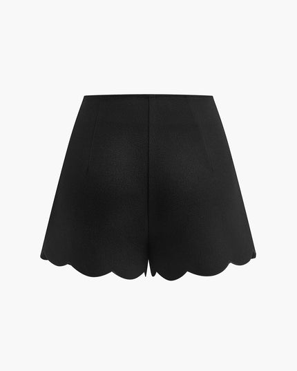 Elegante minishort met knoopjes aan de zijkant