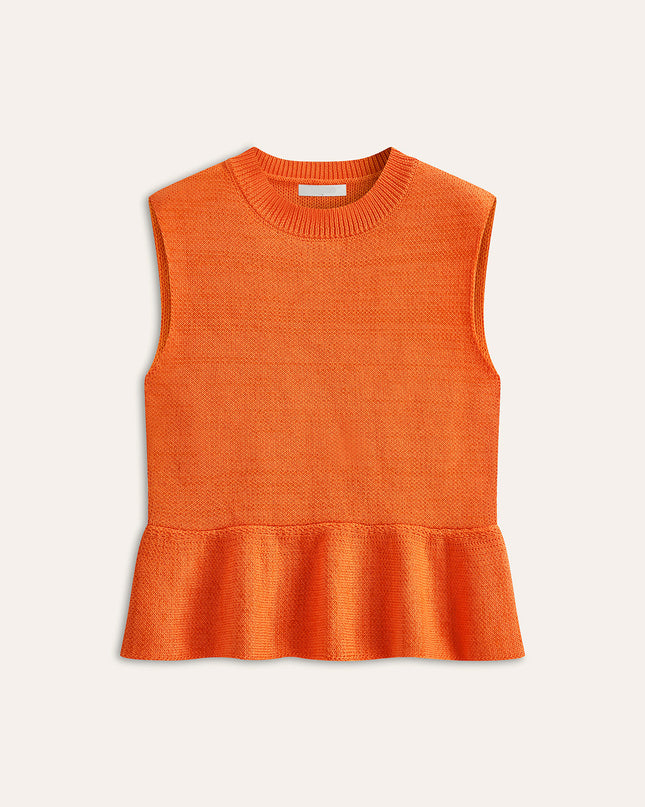 Mouwloos vest met ruches